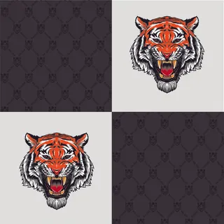 老虎  填充 图案 正方形