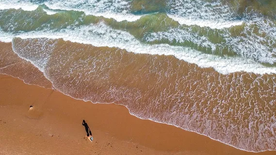 海滩波浪鸟瞰图片 海滩波浪鸟瞰图片
