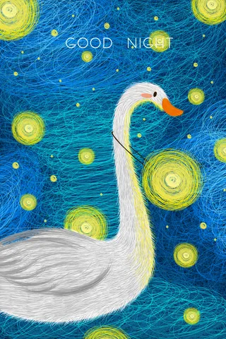 鹅线圈绘画插画PSD素材