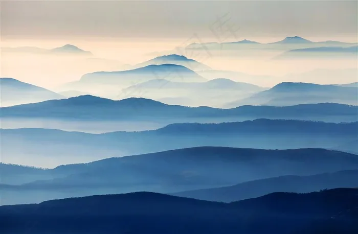 高清山脉山峦风景画