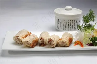 酥炸明虾卷的美食图片