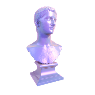 黑白欧式创意石膏头像石膏人像雕塑雕像动物石膏PNG免扣素材