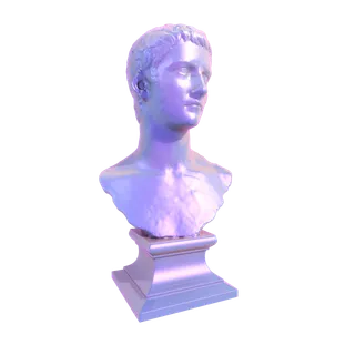 黑白欧式创意石膏头像石膏人像雕塑雕像动物石膏PNG免扣素材