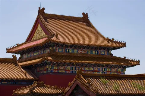 中国故宫古典建筑近景图片素材