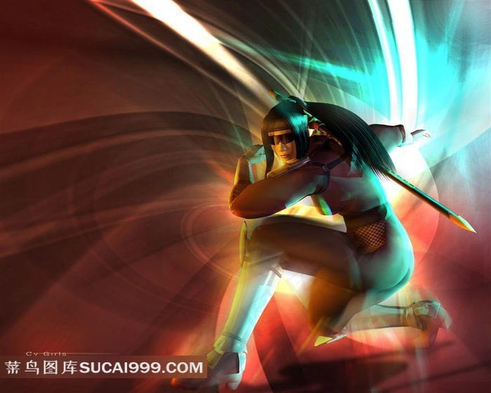 戴墨镜的美女插画素材