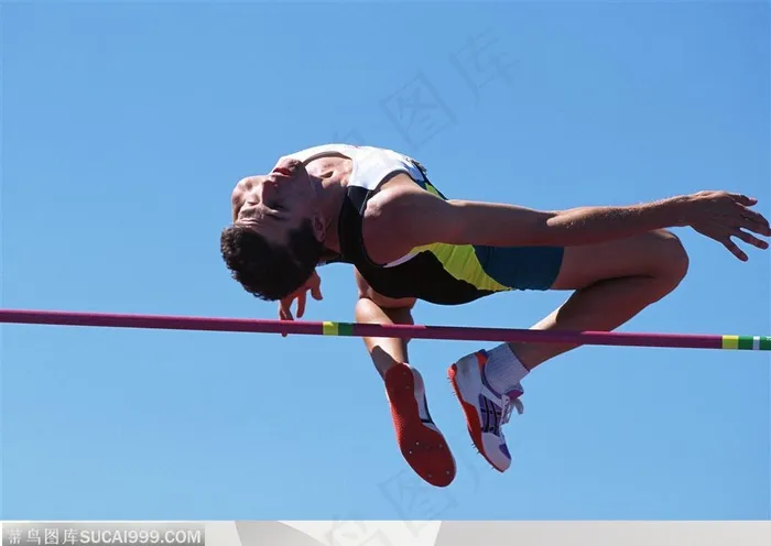 比赛运动-跳高的男运动员