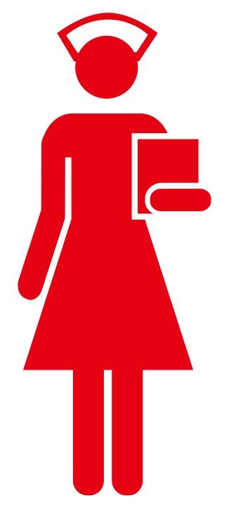 矢量护士不干胶