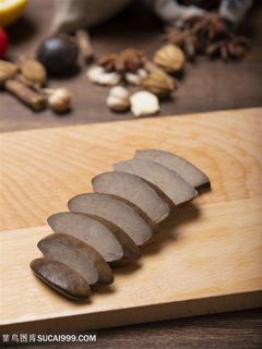 复古风卤鹅肝摄影图