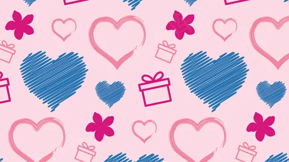 爱心平铺背景图片
