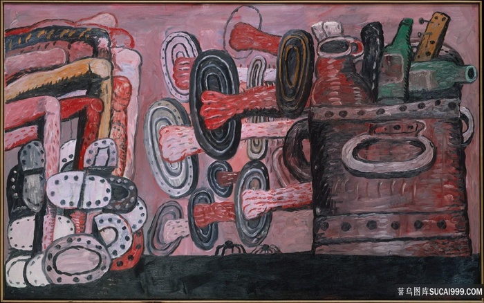 抽象水彩桶瓶子插画油画图片