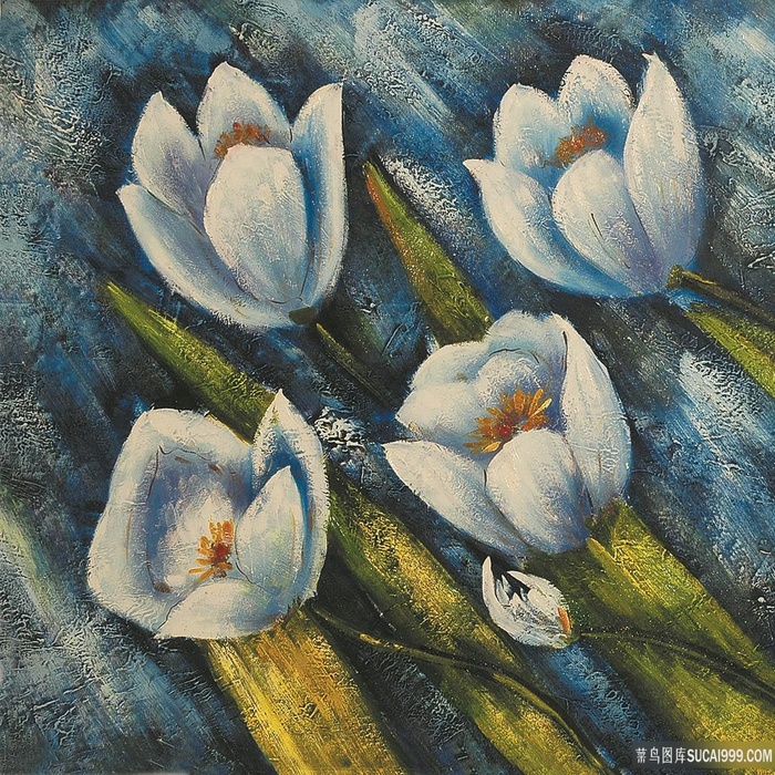 唯美花卉油画装饰画