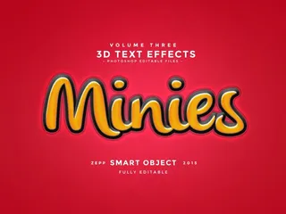 PS3D卡通风格字体效果(可编辑)