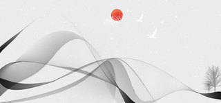 中国风古典中式水墨山水