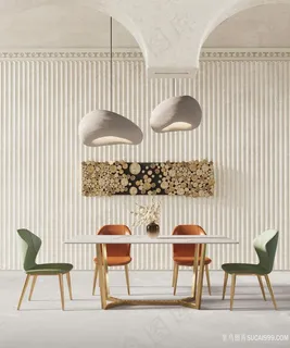 极简餐桌椅组合家具图片