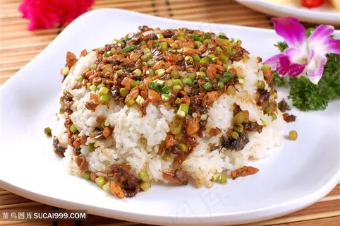 中华美食鸡粒芽菜炒饭实拍摄影图中华美食 中华美食鸡粒芽菜炒饭实拍摄影图中华美食