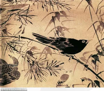 花鸟篇-松竹树中的鸟儿 花鸟篇-松竹树中的鸟儿