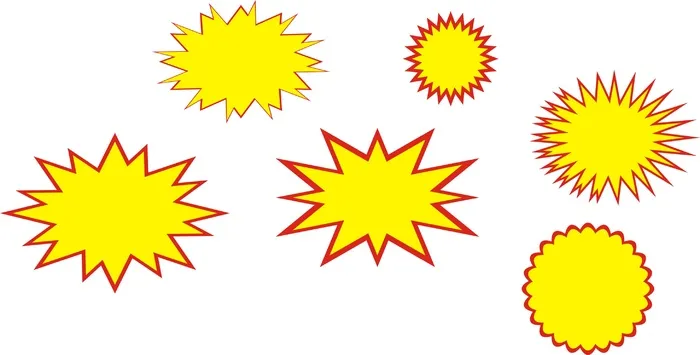 爆炸贴标签cdr矢量模版下载