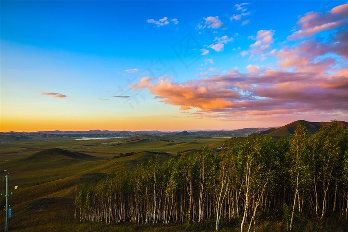 初秋坝上草原风景高清图