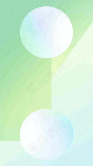 清新渐变背景前的彩色圆球，时尚