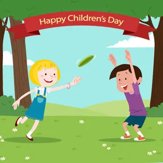 绿草儿童节背景