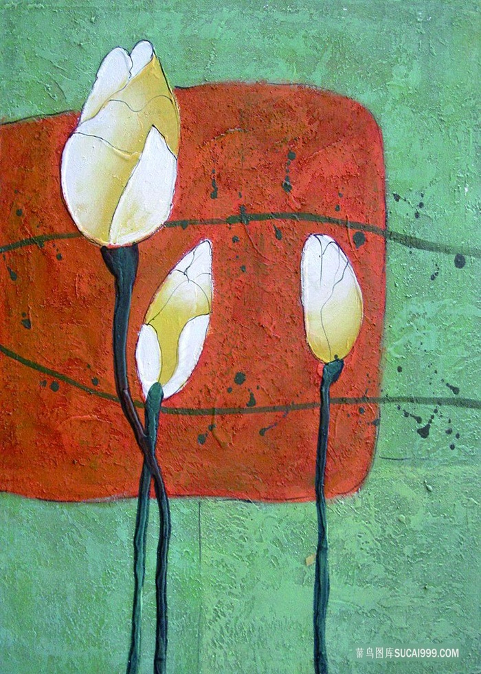 唯美花卉时尚插画