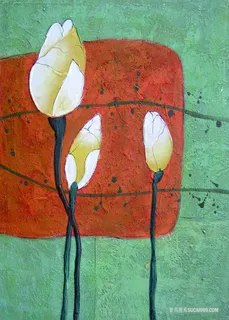 唯美花卉时尚插画