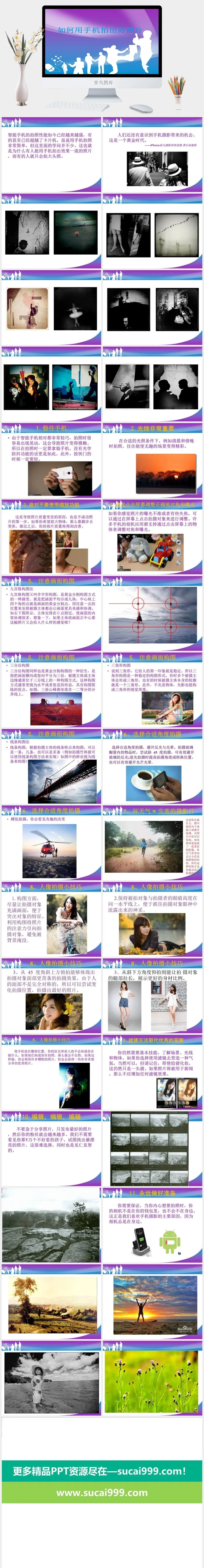 手机摄影PPT模板