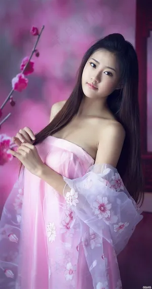 穿古装汉服的清纯美女图片素材 穿古装汉服的清纯美女图片素材