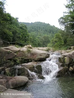 山水瀑布风景图片 山水瀑布风景图片