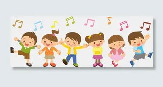 跳舞的卡通男孩女孩