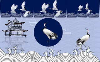 中国风古风国潮祥云旭日背景