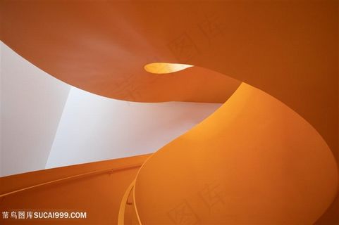 橙黄色螺旋不规则形状