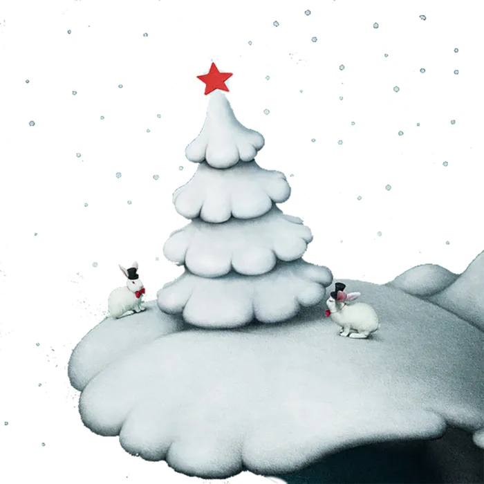 下雪卡通立体