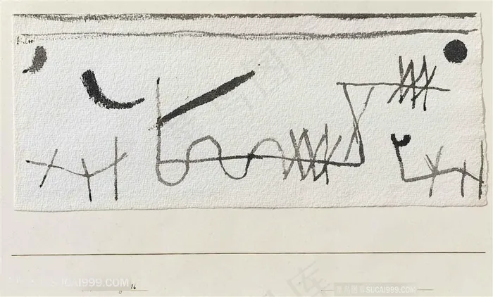 保罗克利手绘线条简约插画