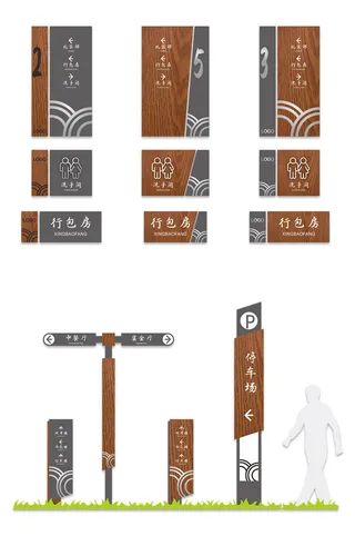 社区小区复古楼层导视牌