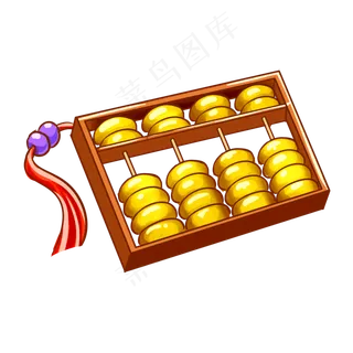 卡通算盘珠心算培训古风