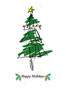 圣诞树卡片