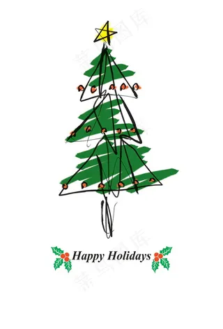 圣诞树卡片