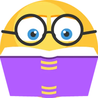 黄色表情包紫色书本卡通少儿兴趣班