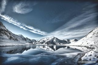 北极南极雪山海景图片