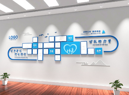 企业团队员工风采照片墙文化墙展馆展厅文化墙