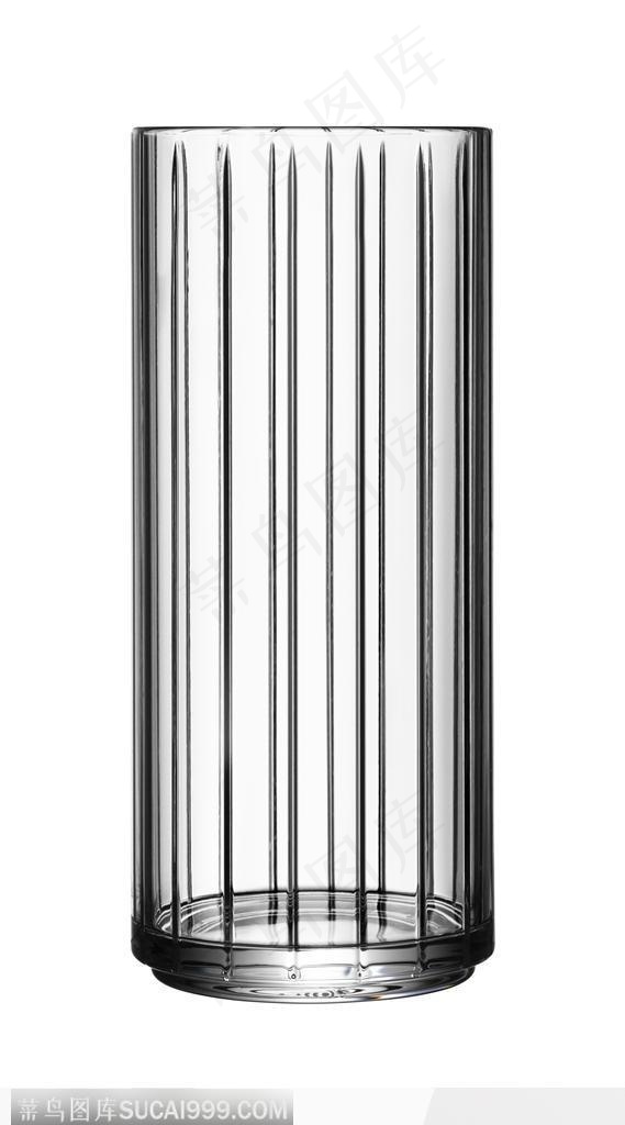 玻璃艺术-竖条花纹的花瓶