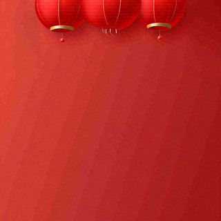 中国红创意喜庆灯笼，元旦新年小年除夕