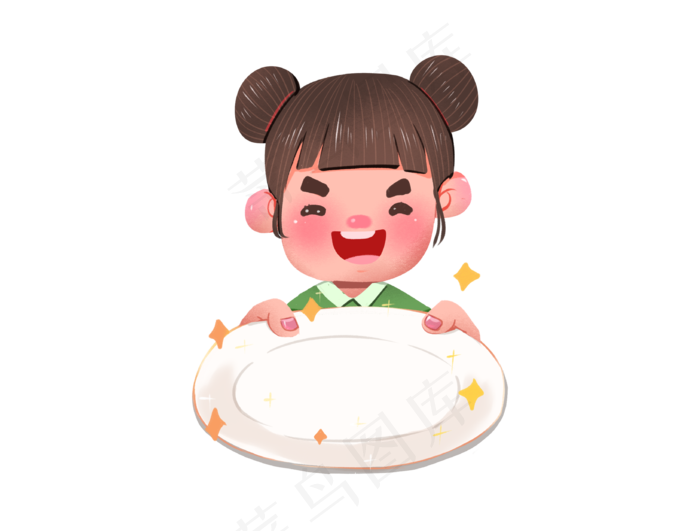 卡通光盘小女孩