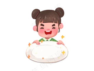 卡通光盘小女孩