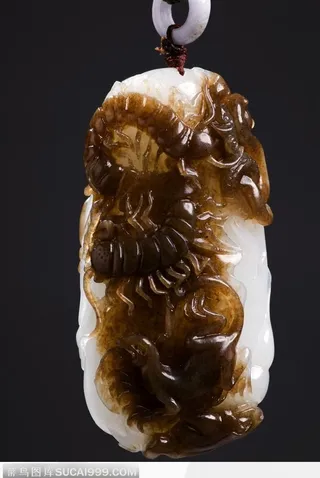 中华传统-雕刻精美的褐色蝎子