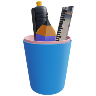 开学季学习用品3d模型免扣元素 