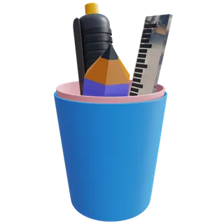 开学季学习用品3d模型免扣元素 