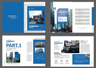 企业画册蓝色高端简约画册