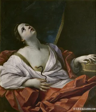 仰头坐着的女性油画图片